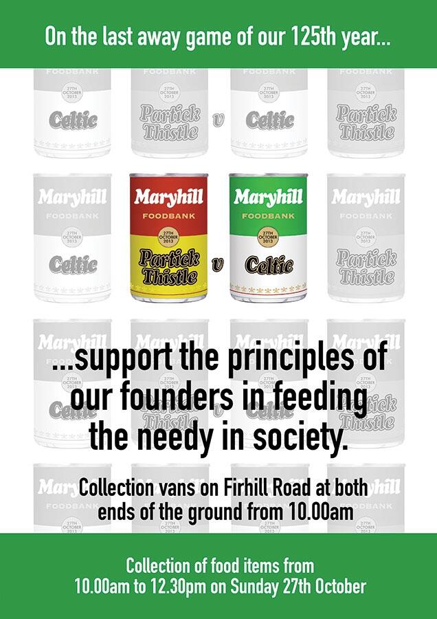 Partick Thistle Game – Maryhill Foodbank collection